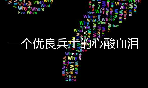 兵士的心酸血泪养一个优良成史